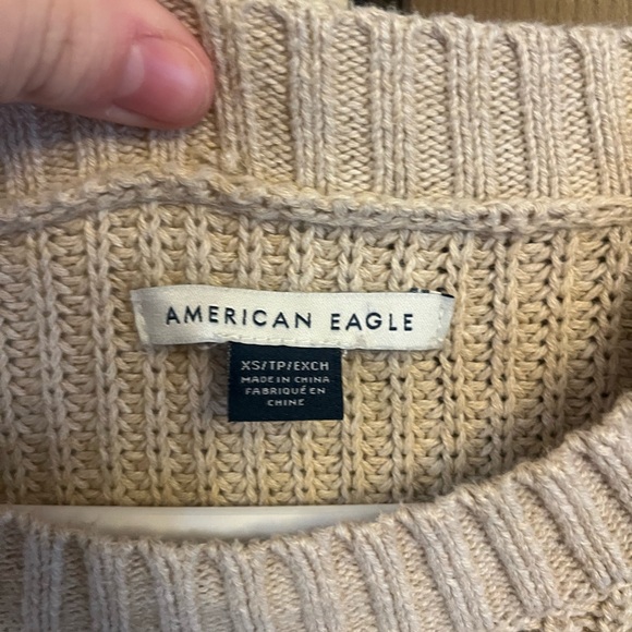 American Eagle Outfitters Oversized Tan Knit Sweater - Picture 2 of 6